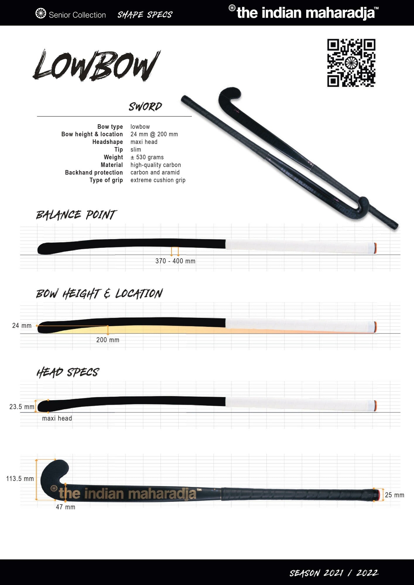 INDIAN MAHARADJA SWORD 85 LOW BOW
